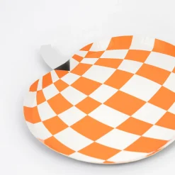 Mod Pattern Pumpkin Plates (x 8)><noscript><img width=