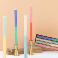 Multi Block Color Table Candles (x 4)>Meri Meri Sale