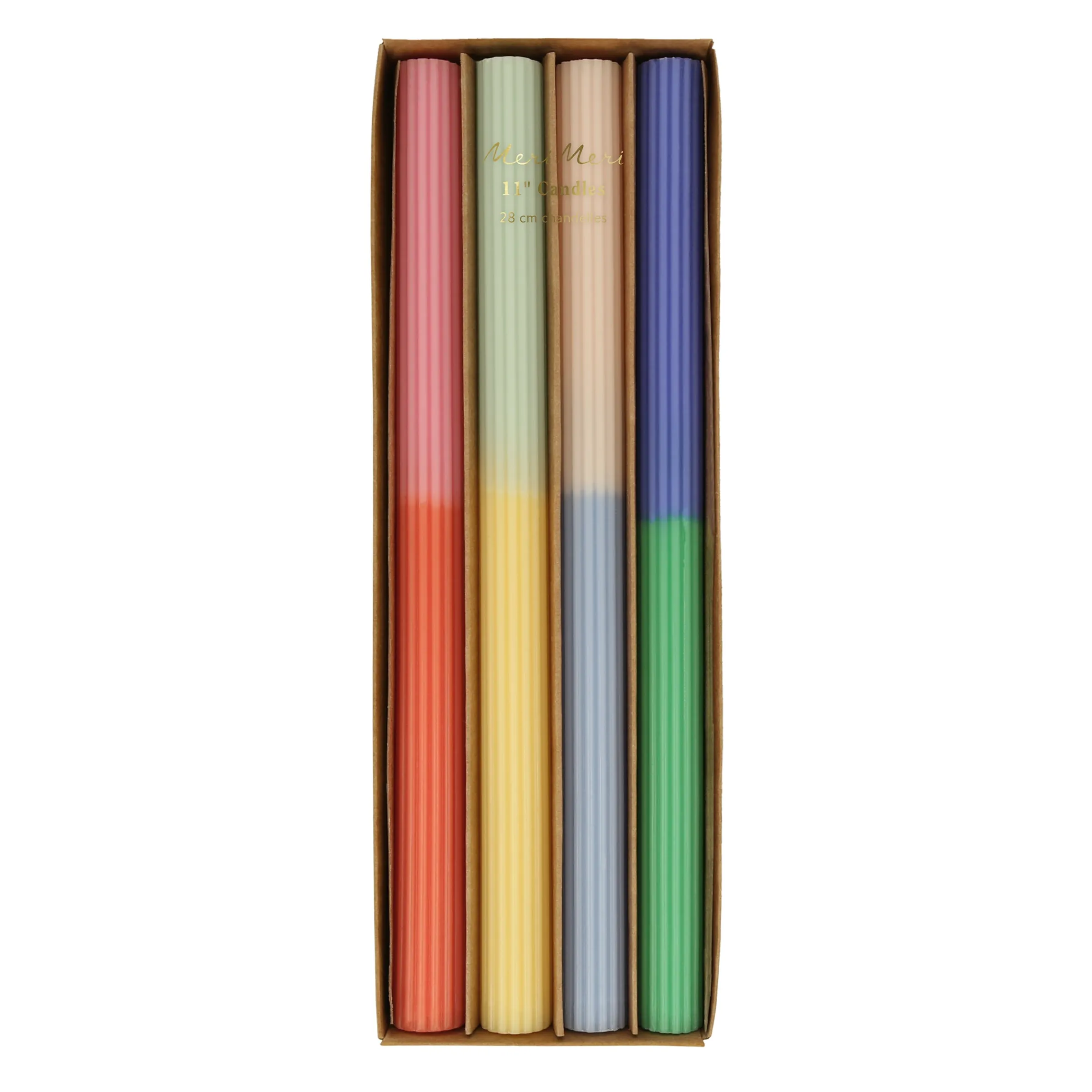 Multi Block Color Table Candles (x 4)>Meri Meri Sale