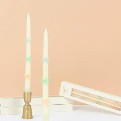 Multi Bow Taper Candles (x 2)>Meri Meri Fashion