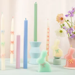 Multi Bow Taper Candles (x 2)>Meri Meri Fashion