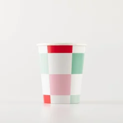 Multi Check Cups (x 8)>Meri Meri Discount