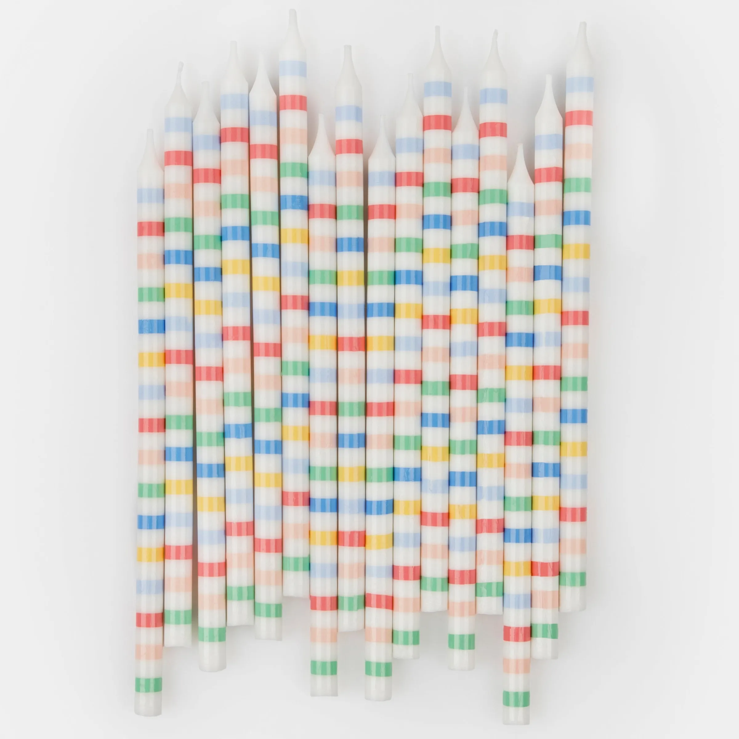 Multi Stripe Candles (x 16)>Meri Meri Clearance