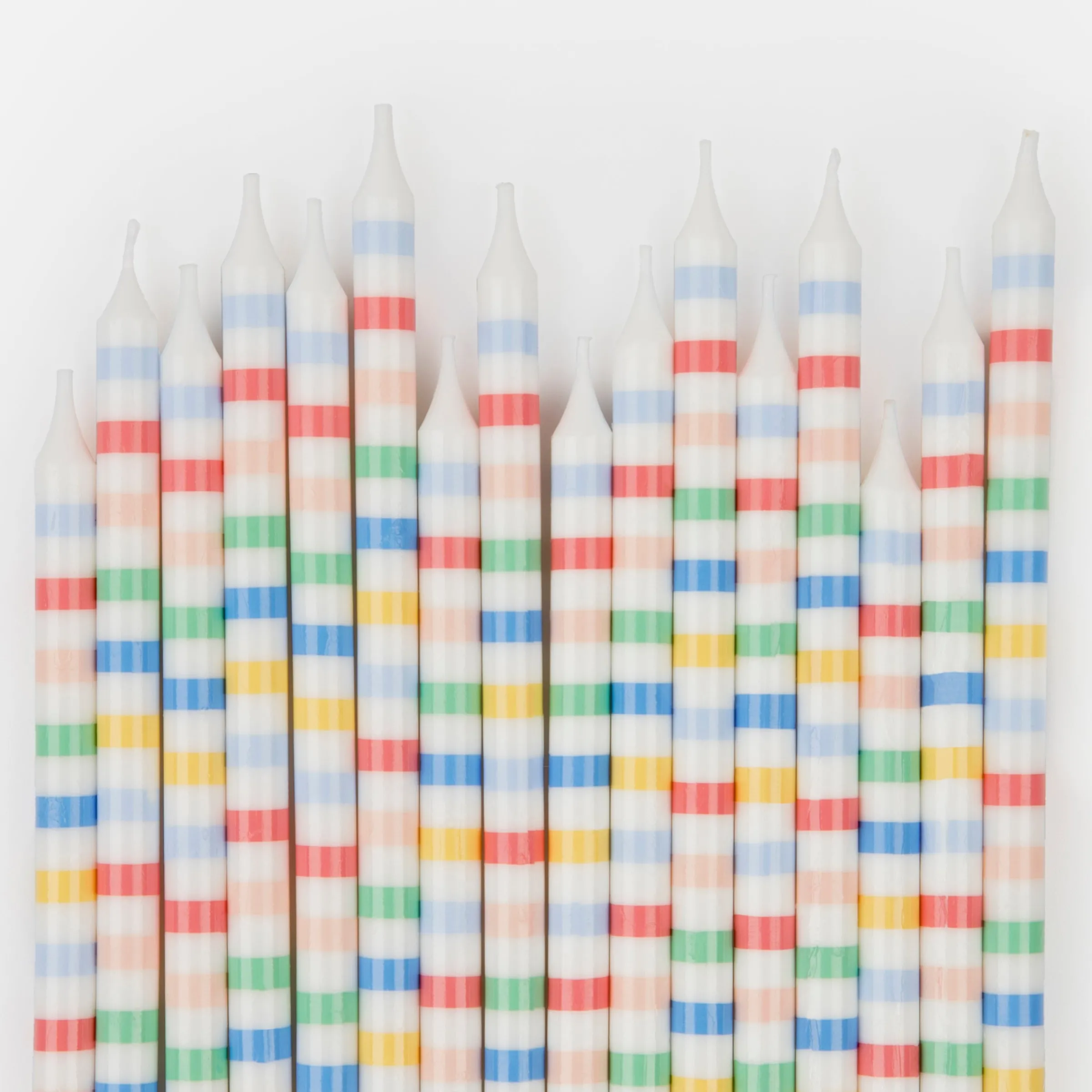 Multi Stripe Candles (x 16)>Meri Meri Clearance