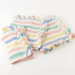 Multi Stripe Ruffle Fabric Napkins (x 4)>Meri Meri Outlet