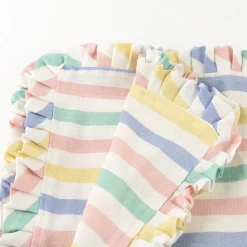 Multi Stripe Ruffle Fabric Napkins (x 4)><noscript><img width=