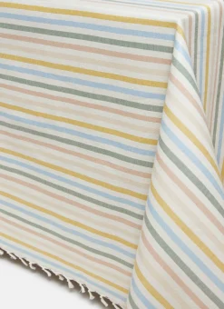 Multi Stripe Spring Pastel Tablecloth>Meri Meri Online