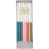 Multicolor Dipped Glitter Candles (x 16)>Meri Meri New