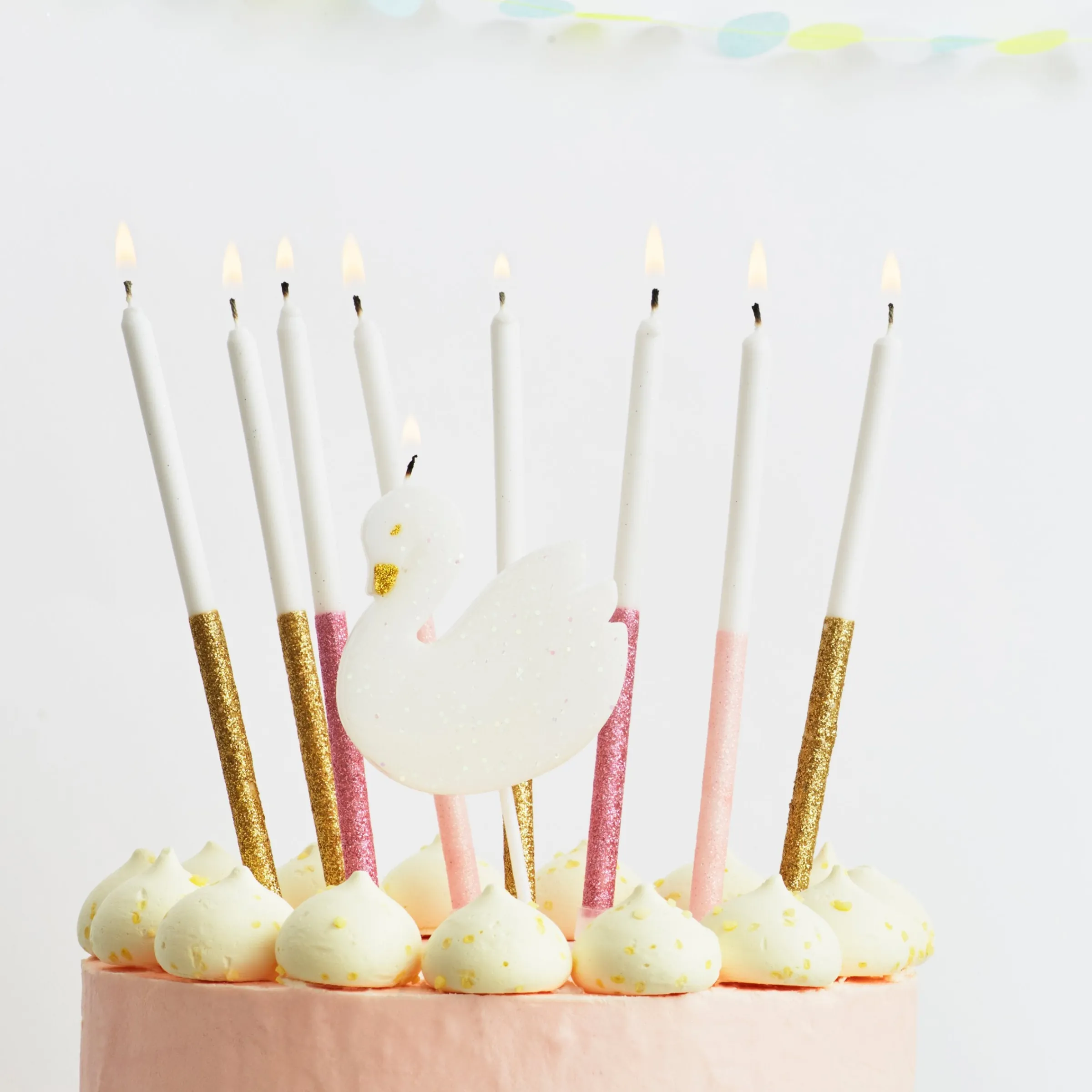 Multicolor Dipped Glitter Candles (x 16)>Meri Meri New