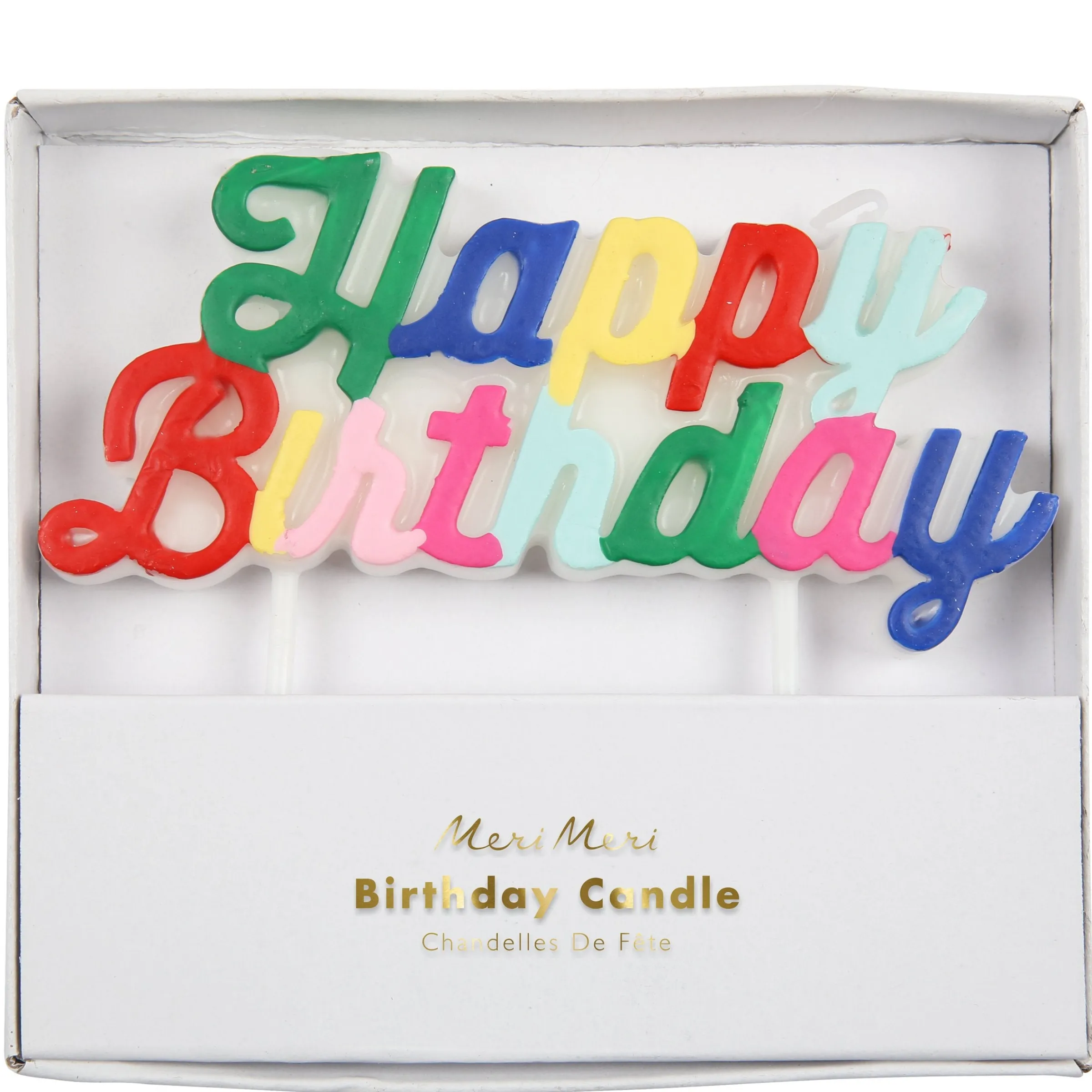 Multicolor Happy Birthday Candle>Meri Meri Outlet