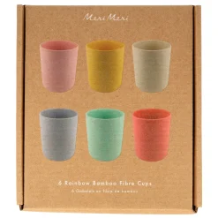 Multicolor Reusable Bamboo Cups (x 6)><noscript><img width=
