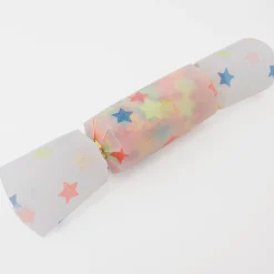 Multicolor Star Confetti Small Crackers (x 6)><noscript><img width=