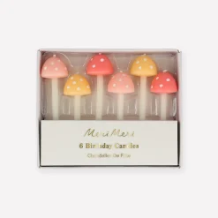 Mushroom Birthday Candles (x 6)>Meri Meri Clearance