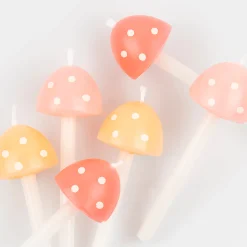 Mushroom Birthday Candles (x 6)><noscript><img width=