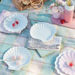 Natural Reusable Bamboo Shell Plates (x 6)>Meri Meri Best