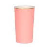 Neon Coral Highball Cups (x 8)>Meri Meri Online