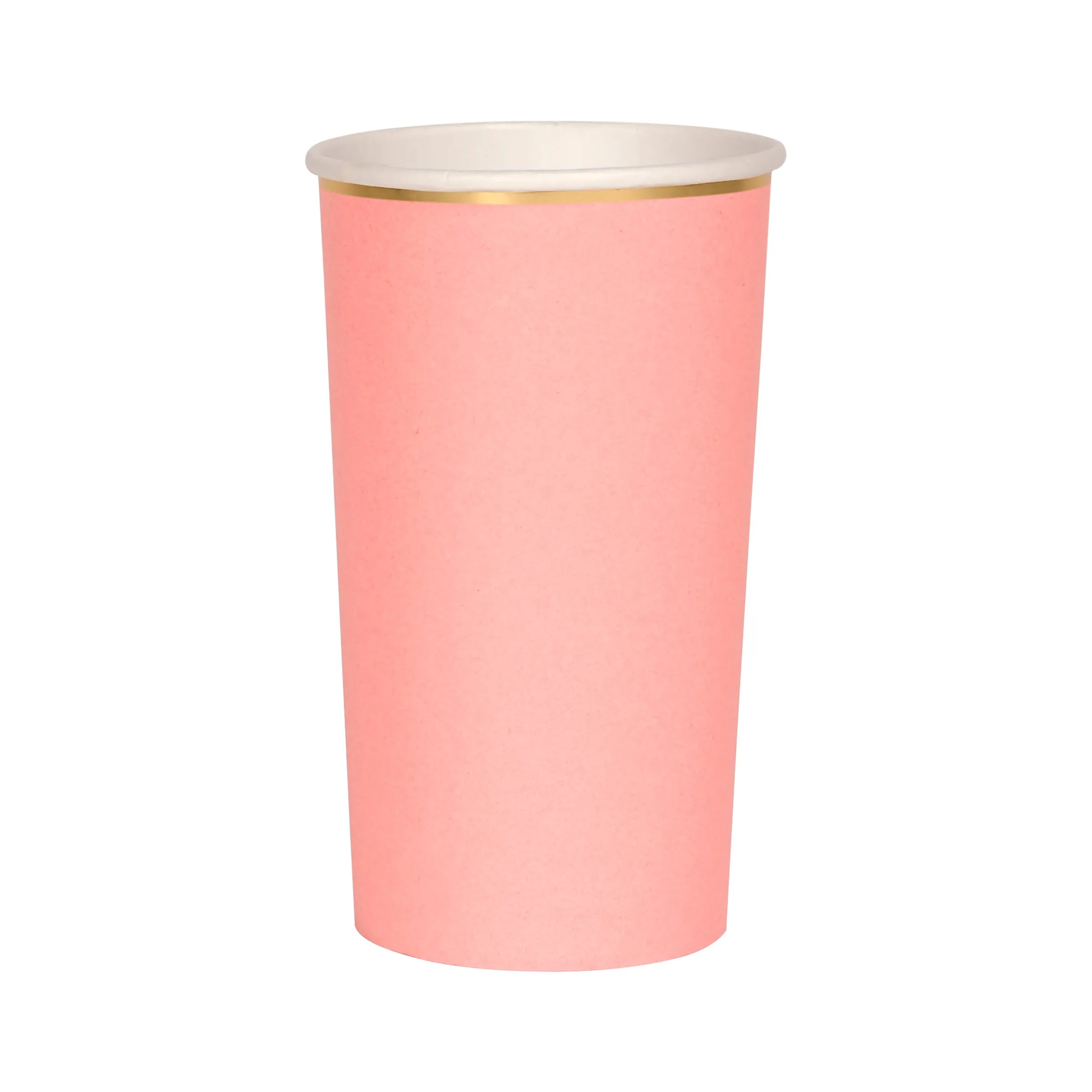 Neon Coral Highball Cups (x 8)>Meri Meri Online