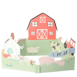 On The Farm 3D Scene Birthday Card>Meri Meri Hot