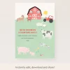 On The Farm Download & Print Invitation>Meri Meri Discount