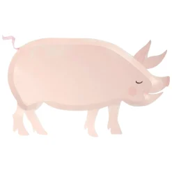 On The Farm Pig Plates (x 12)>Meri Meri Discount