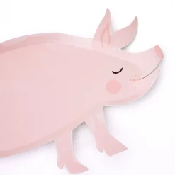 On The Farm Pig Plates (x 12)>Meri Meri Discount