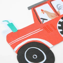 On The Farm Tractor Napkins (x 16)>Meri Meri Best
