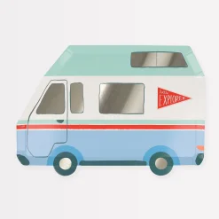 Outdoor Adventures Camper Van Plates (x 8)>Meri Meri Outlet