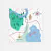 Outdoor Adventures Map Large Napkins (x 16)>Meri Meri Sale