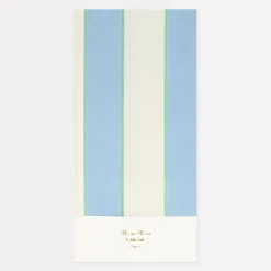 Pale Blue Striped Tablecloth>Meri Meri Clearance