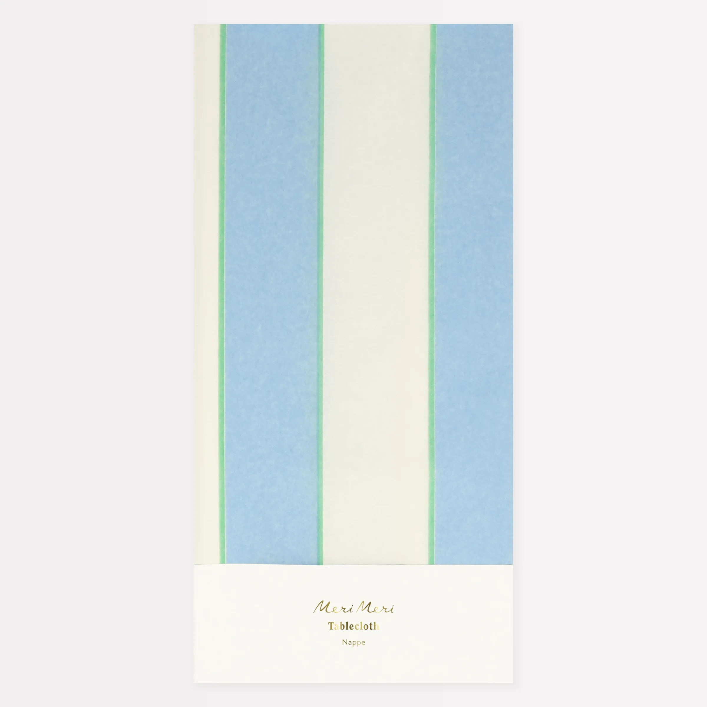 Pale Blue Striped Tablecloth>Meri Meri Clearance