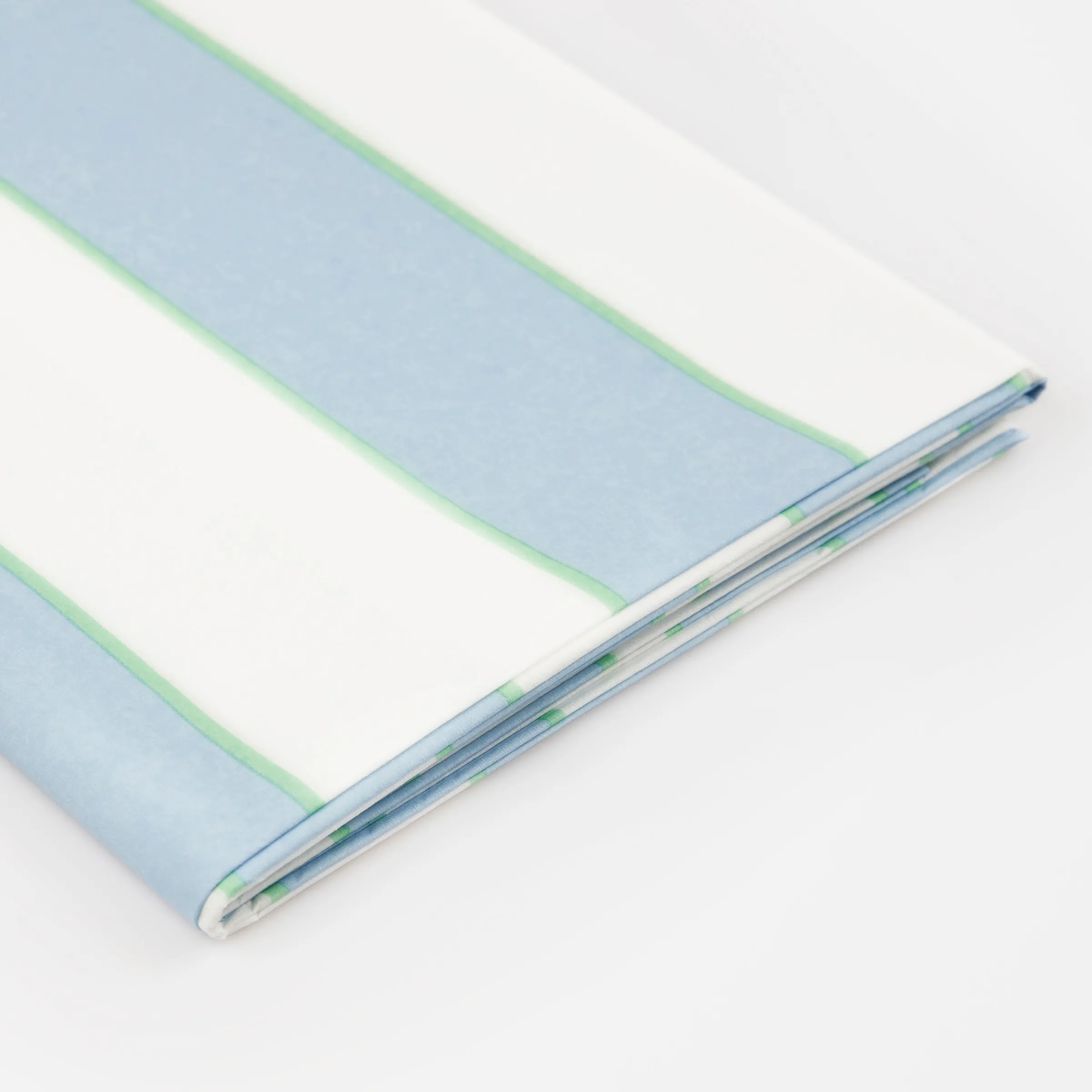 Pale Blue Striped Tablecloth>Meri Meri Clearance