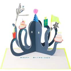 Party Octopus Stand-Up Birthday Card>Meri Meri Best