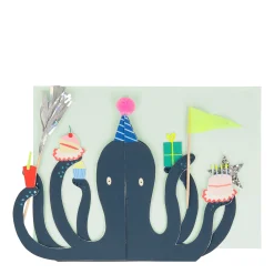 Party Octopus Stand-Up Birthday Card>Meri Meri Best