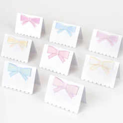 Pastel Bow Place Cards (x 8)>Meri Meri Discount