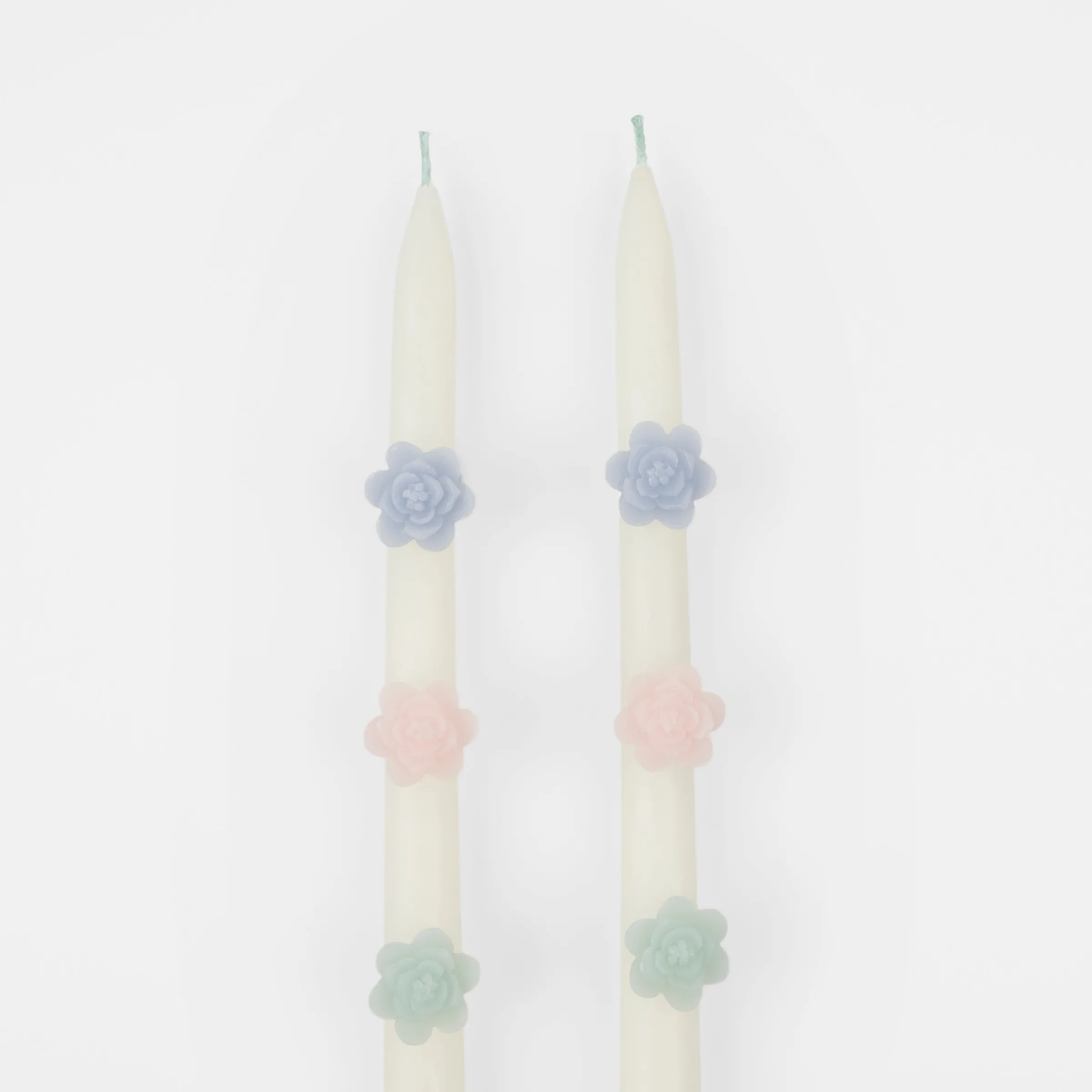 Pastel Flower Taper Candles (x 2)>Meri Meri Clearance