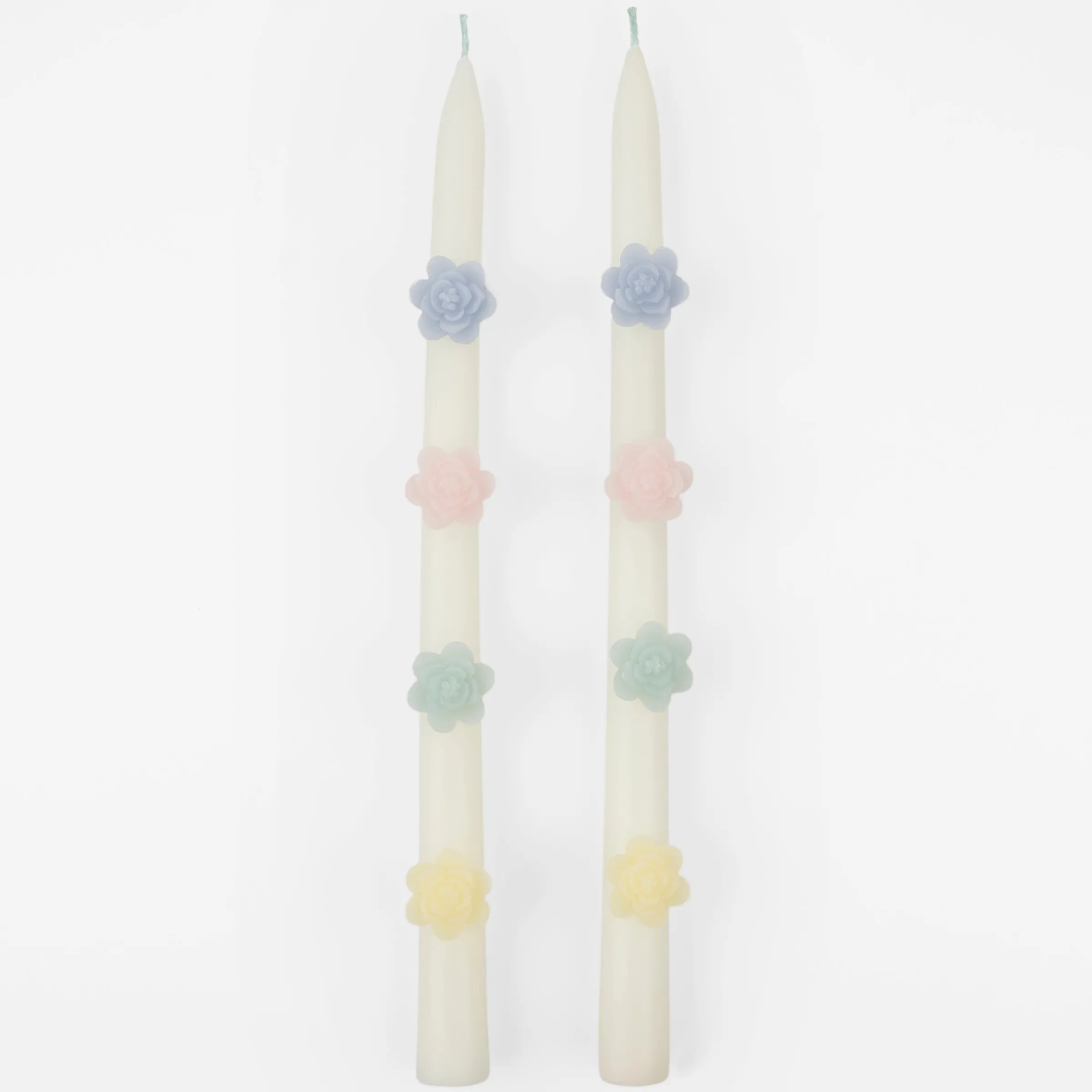 Pastel Flower Taper Candles (x 2)>Meri Meri Clearance