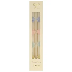 Pastel Flower Taper Candles (x 2)><noscript><img width=