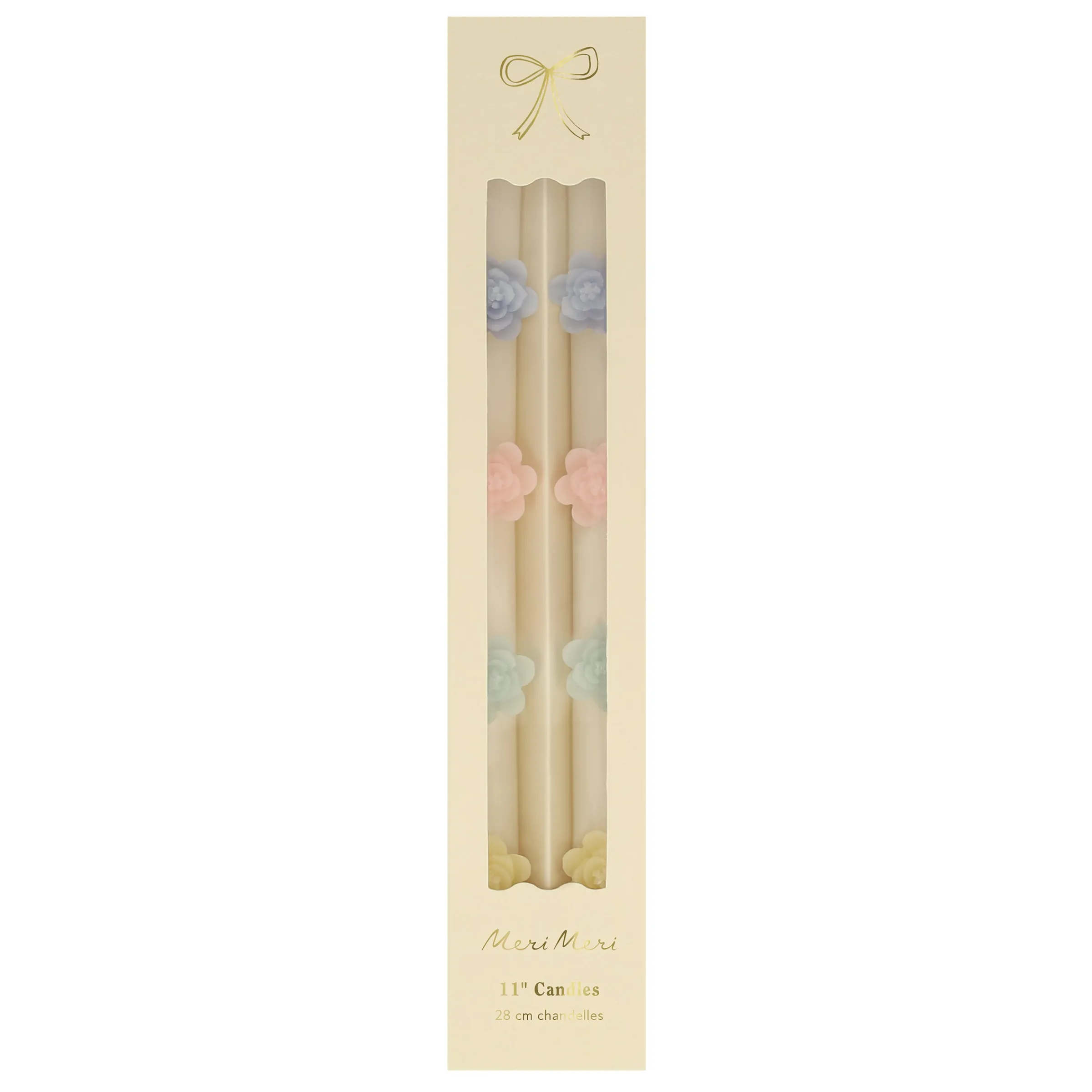 Pastel Flower Taper Candles (x 2)>Meri Meri Clearance