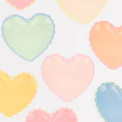 Pastel Heart Small Plates (x 8)>Meri Meri New