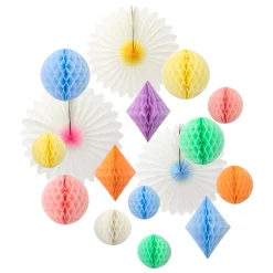 Pastel Honeycomb Decoration Kit (x 16)>Meri Meri Online