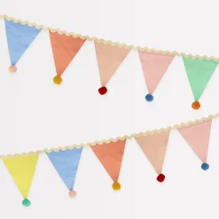 Pastel Pompom Flag Garland>Meri Meri Outlet