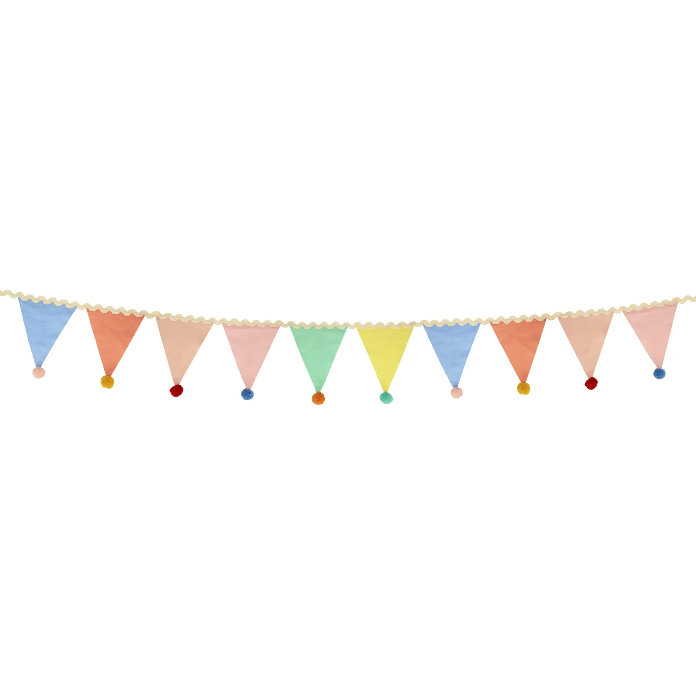 Pastel Pompom Flag Garland>Meri Meri Outlet