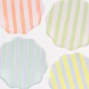 Pastel Stripe Dinner Plates (x 8)>Meri Meri Online
