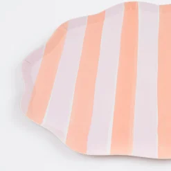 Pastel Stripe Dinner Plates (x 8)><noscript><img width=