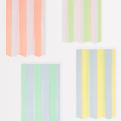 Pastel Stripe Guest Towels (x 16)>Meri Meri Discount