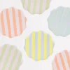 Pastel Stripe Side Plates (x 8)>Meri Meri Hot