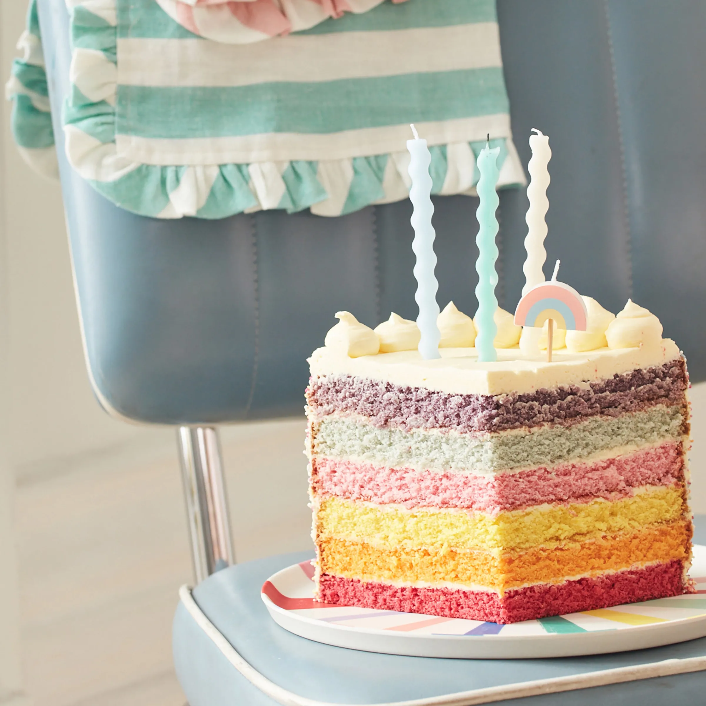 Pastel Wavy Candles (x 16)>Meri Meri Discount