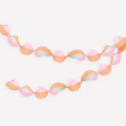 Peach & Pink Stitched Streamer>Meri Meri New