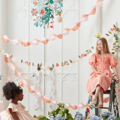 Peach & Pink Stitched Streamer>Meri Meri New