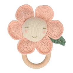Peach Daisy Baby Rattle>Meri Meri Online